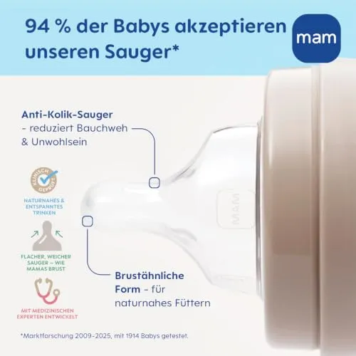 MAM Easy Start butelki antykolkowe 0+ 160ml x2