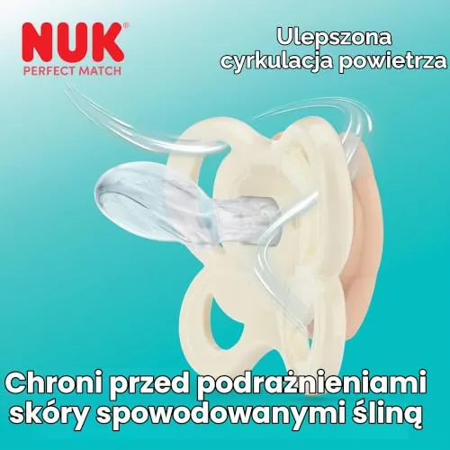 NUK Perfect Match Air smoczki uspokajające 0-6m x2