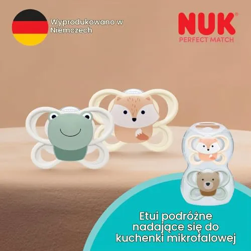 NUK Perfect Match Air smoczki uspokajające 0-6m x2
