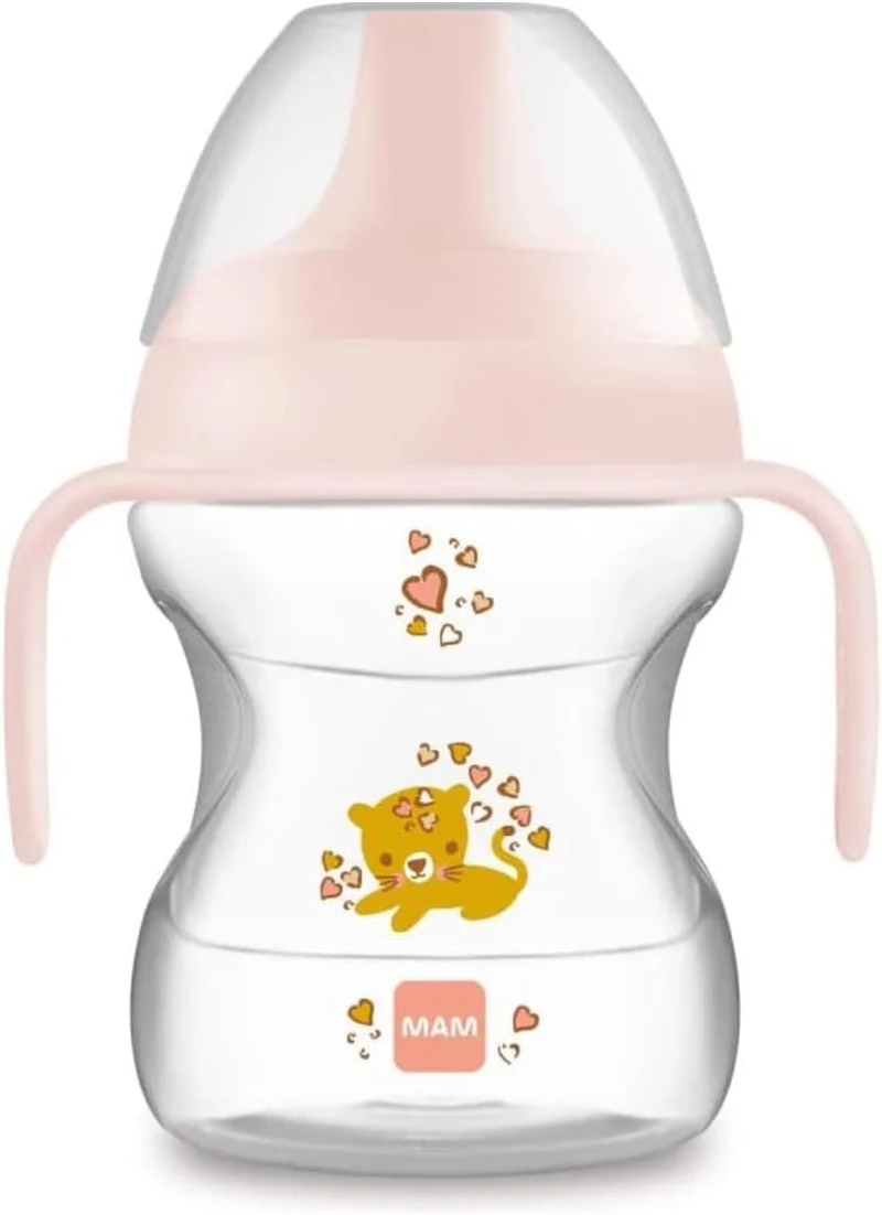 MAM Learn To Drink Cup kubek niekapek z ustnikiem 190 ml 6 m+ KOT