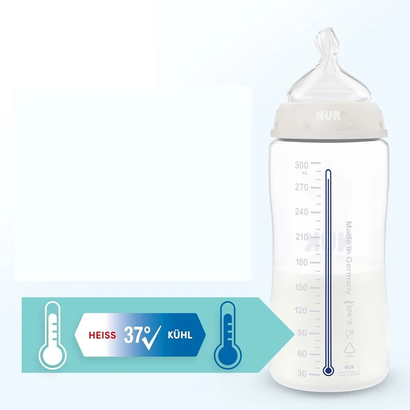NUK First Choice butelka 300 ml smoczek M średni przepływ 3 m+ WIELORYB
