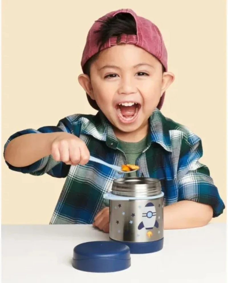 SKIP HOP termos ze stali nierdzewnej 325 ml + łyżeczka RAKIETA KOSMICZNA