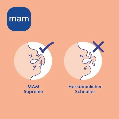 MAM Supreme Night smoczek uspokajający silikonowy 0-6m x2 ŚWIECĄCE