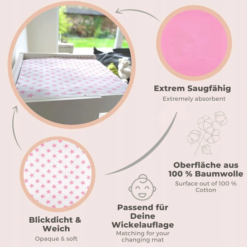 LILLY&BEN pokrowiec na przewijak frotte 50x70 x2
