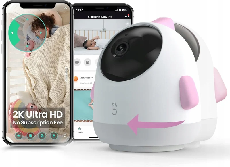 SIMSHINE Baby Pro kamera niania elektroniczna 2K FHD + maszt