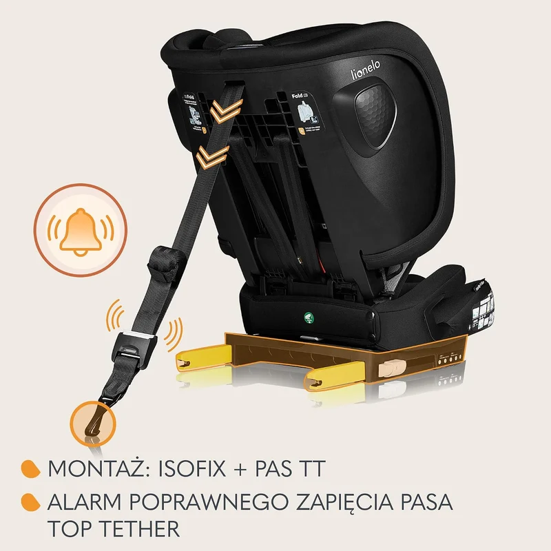 LIONELO NELLY i-Size fotelik samochodowy 76-150cm z ISOFIX