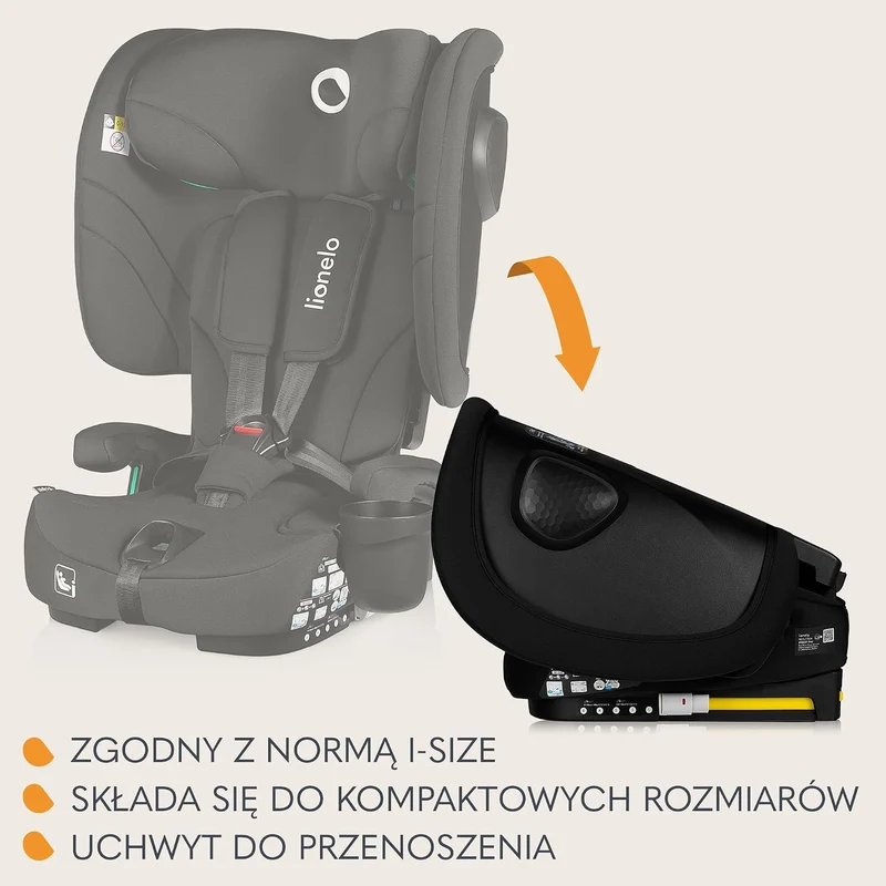 LIONELO NELLY i-Size fotelik samochodowy 76-150cm z ISOFIX