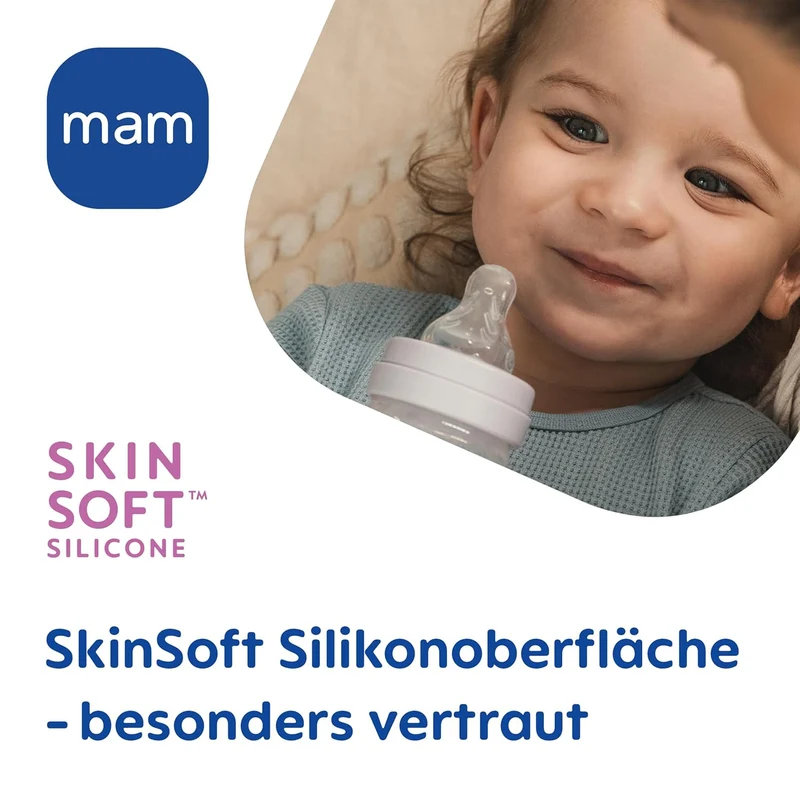 MAM smoczek do butelek 0+ (r.1) wolny przepływ x4