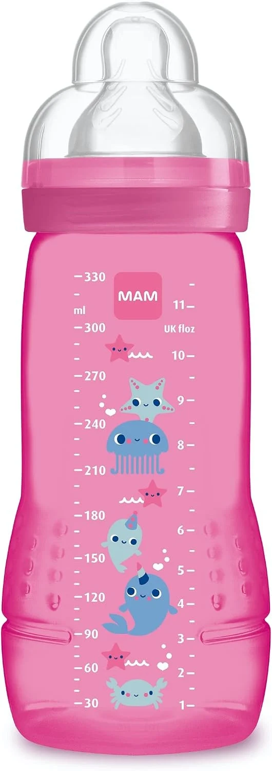 MAM Easy Active butelka 330 ml 4 m+ smoczek 3 STWORZENIA MORSKIE