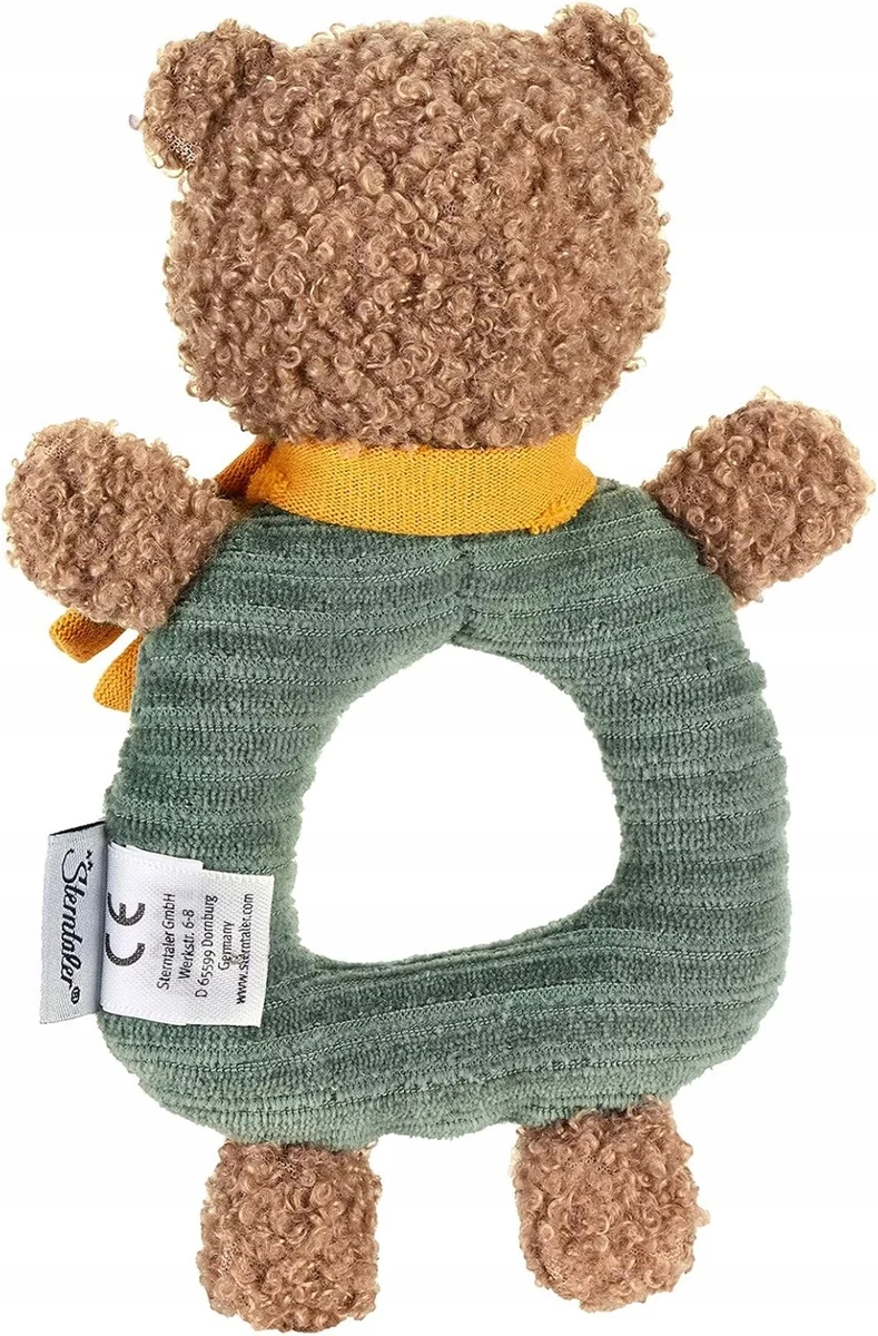 STERNTALER bawełniany chwytak z grzechotką MIŚ BEN 17 cm