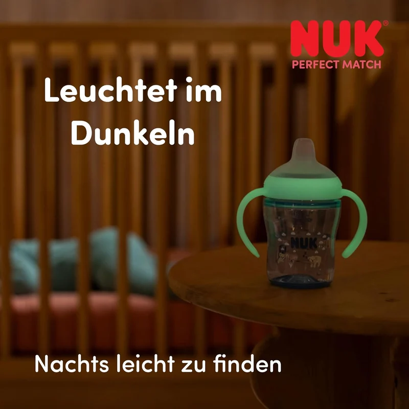NUK Perfect Match kubek niekapek 150ml 6m+ ŚWIECI W CIEMNOŚCI
