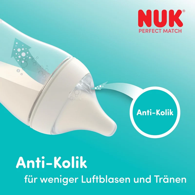 NUK Perfect Match butelki antykolkowe 150 ml x4 3m+