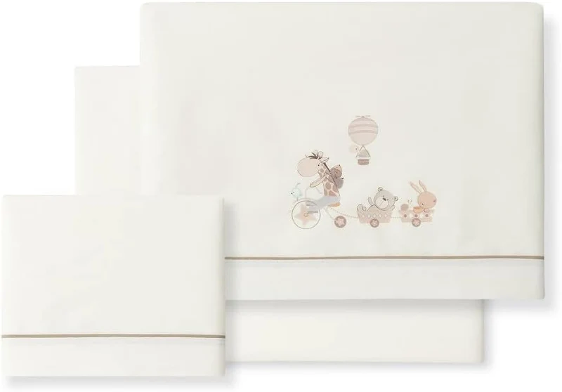 INTERBABY komplet pościeli 3częściowy 60x120 / 40x60 / 103x150 + zawieszka