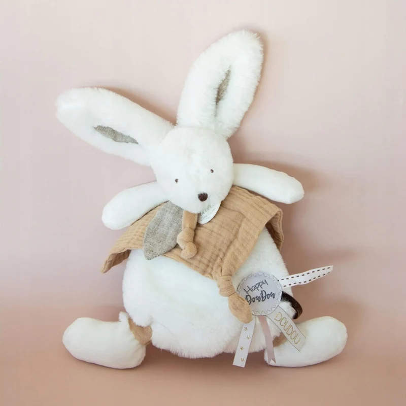 DOUDOU et Compagnie komforter przytulanka KRÓLIK z pomponem 25 cm