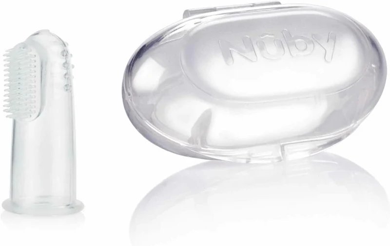 NUBY silikonowa szczoteczka do zębów na palec + etui