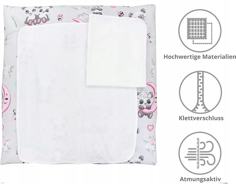TUPTAM miękki przewijak z pokrowcami x2 75x50 cm